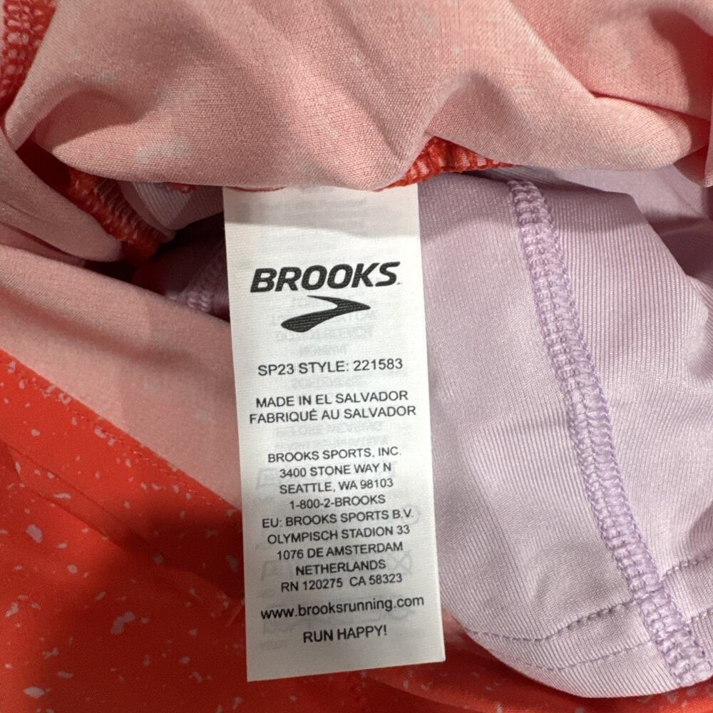 Brooks Women's Moment 5" Running Shorts 2 in 1 Athletic Orange Speckled Size XS - Picture 10 of 13